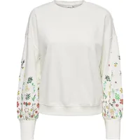 Only Sweatshirt Blume Weiß XL