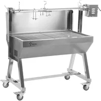 BBQ-Toro Mobiler Spanferkelgrill silber