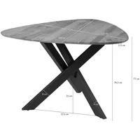 MASSIVMOEBEL24.DE Akazie 120 x 76 x 120 cm beige