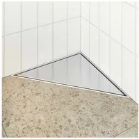 VidaXL 2 in 1 Dreiecks-Duschabfluss Silber 32 x 32