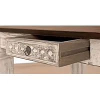 MASSIVMOEBEL24.DE CASTLE-ANTIK 130 x 76 x 90 cm weiß