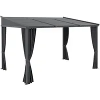 Outsunny Pergola 3,65 x 2,55 m Grau