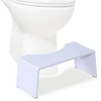 Relaxdays Toilettenhocker, klappbar, Hocker Toilettengang, Erwachsene, Bambus, rutschfest, HxBxT: