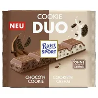 Ritter Sport Cookie Duo gefüllte Vollmilchschokolade 218 g