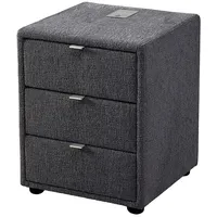 Jockenhöfer Nachtkonsole JOCKENHÖFER GRUPPE "Lissy mit 3 Schubladen", anthrazit