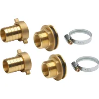 Meister Craft Regentonnenverbindungs-Set 6-teilig Messing