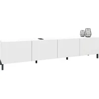 Borchardt Möbel Sophia TV-Schrank 200 cm Weiß Metall/Spanplatte