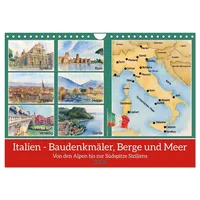 Calvendo Italien - Baudenkmäler, Berge und Meer (Wandkalender 2026