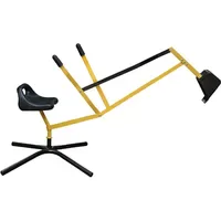 Playfun Kinder-Spielbagger / Aufsitzbagger aus Metall, 360° drehbar,gelb,