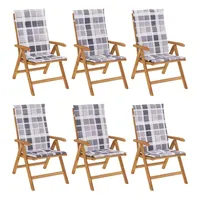 VidaXL Gartenstühle mit Kissen 74,5 x 74,5 x 104