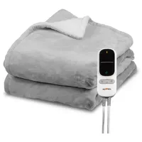 Grafner Heizdecke Wärmedecke Sherpa Fleece, elektrische für 2 Personen,