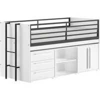 Vipack Stauraumbett Sam 90 x 200 cm Eiche weiß