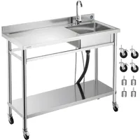 Vevor Spültisch Spülbecken 1200 x 500 x 1055 mm