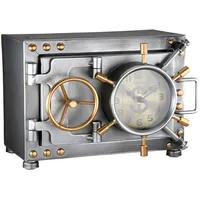 Casablanca by Gilde "Tischuhr/Spardose Tresor silberfarben H. 17,5 cm",