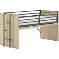 Vipack Hochbett Sam 90 x 200 cm Eiche beige