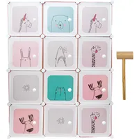 Intirilife Intirilife, Kinderregal, DIY Steckregal mit 12 Türen