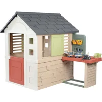 Smoby Spielhaus Smoby Life Natur mit Werkstatt Bunt
