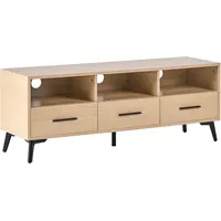 Beliani TV-Möbel Kitimat Hellbraun