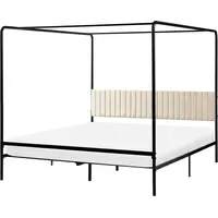 Beliani Himmelbett Metall Mirabeau 180 x 200 cm