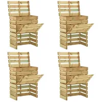 VidaXL Lattenrost-Komposter 4 Stk. 80x50x100 Imprägniertes Kiefernholz