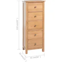 VidaXL Hohe Kommode mit Schubladen 45 x 32 x