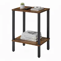 Relaxdays Beistelltisch Braun Schwarz Industrial 55 x 38 x