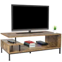 Relaxdays TV-Lowboard 106 x 40 x 39,5 cm Braun/Schwarz