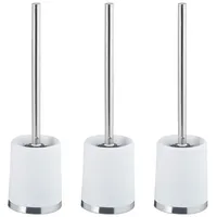 Relaxdays Klobürste mit Halter, 3er Set, Abnehmbarer Bürstenkopf, Ø