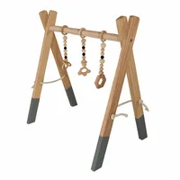 Lemodo Spielbogen Baby aus Kiefernholz natur, klappbar mit Anhängern