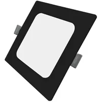 LUXULA Einbauleuchte 6er Pack eckig Schwarz