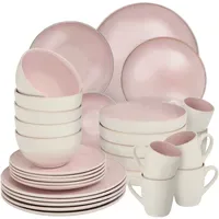 Tectake Kombiservice 30-tlg. rosa