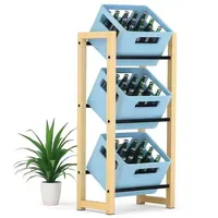 DanDiBo Ambiente Getränkekistenregal 3 Kisten 96656 Schwarz