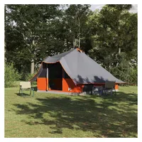 VidaXL Tipi Zelt Grau/Orange