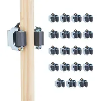 Relaxdays Gerätehalter 20er Set, zum Klemmen, Besenhalter Wand, Gartengerätehalter,