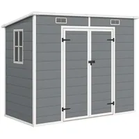 Outsunny Gerätehaus 2,38 x 1,25 m Grau