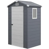 Outsunny Gerätehaus 1,1 m2 1,02 x 1,33 m Dunkelgrau