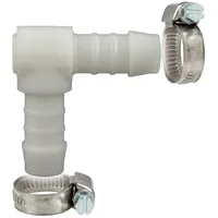 Tecuro Schlauchverbinder 90° Winkel Ø 27 mm weiß