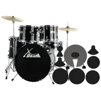 XDrum Semi 22" Standard Schlagzeug Midnight Black - Dämpfer