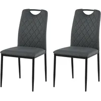 OTTO home Esszimmerstuhl Rom Polyester anthrazit 2er Set