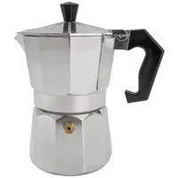 Intirilife Espressokocher Aluminium 3 Tassen Mokka-Kanne 160 ml Kaffeebereiter