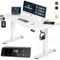 CASARIA Schreibtisch Elektrisch Weiß