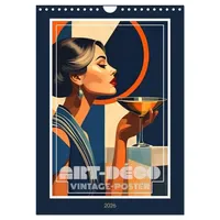 Calvendo Art-Déco Vintage-Poster (Wandkalender 2026 DIN A4 hoch), CALVENDO