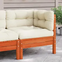 VidaXL Garten-Ecksofa Loungesofa Wachsbraun