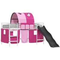 VidaXL Etagenbett 90 x 200 cm Metall weiß rosa