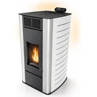 Nemaxx Pelletofen P18 Wasserführend Stahl Weiß