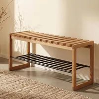 MCA Furniture MCW, Sitzbank Schuhregal Schuhablage Schuhbank Flurbank, 45x88x30cm,