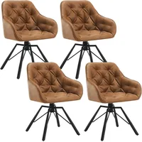 Woltu Drehstuhl Kunstleder hellbraun