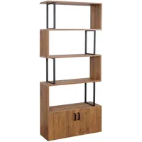 Mendler Bücherregal HWC-A27 183 x 80 x 3D-Struktur cm