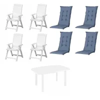 Siena Garden Gartenmöbel 9er-Set Tampa weiß ¦ Maße (cm):