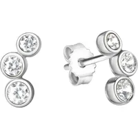 VIVANCE Ohrstecker VIVANCE Silber 925 rhodiniert Zirkonia weiß one-size